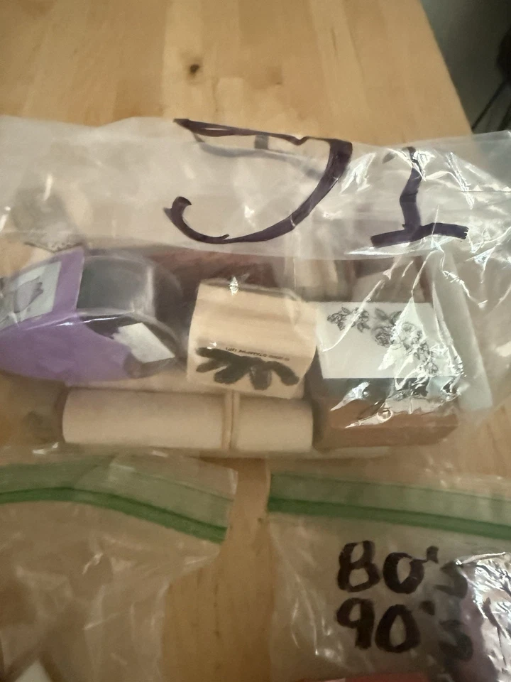 Lote VINTAGE de Carimbos de Borracha + 60 Animais, Botânicos, Cestas +Mais - Imagem 4 de 4