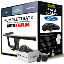 Für FORD C-Max II Typ DXA,CB7 Anhängerkupplung starr +eSatz 13pol 10- NEU