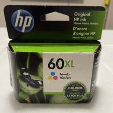 HP 60XL Tri Color Ink Cartridge High Yield Genuine New Expired May 2022