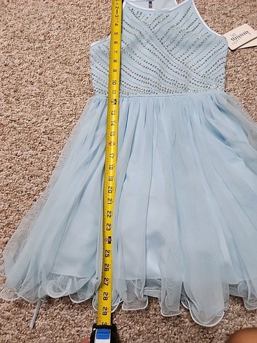 Speechless Girls 8 Tutu Princess Dress Blue Sleeveless Rhinestone Detail NWT $46 - Picture 8 of 11