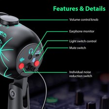 Condenser Microphone Noise Reduction Gaming Mic For Laptop Phone Recording VMGZ