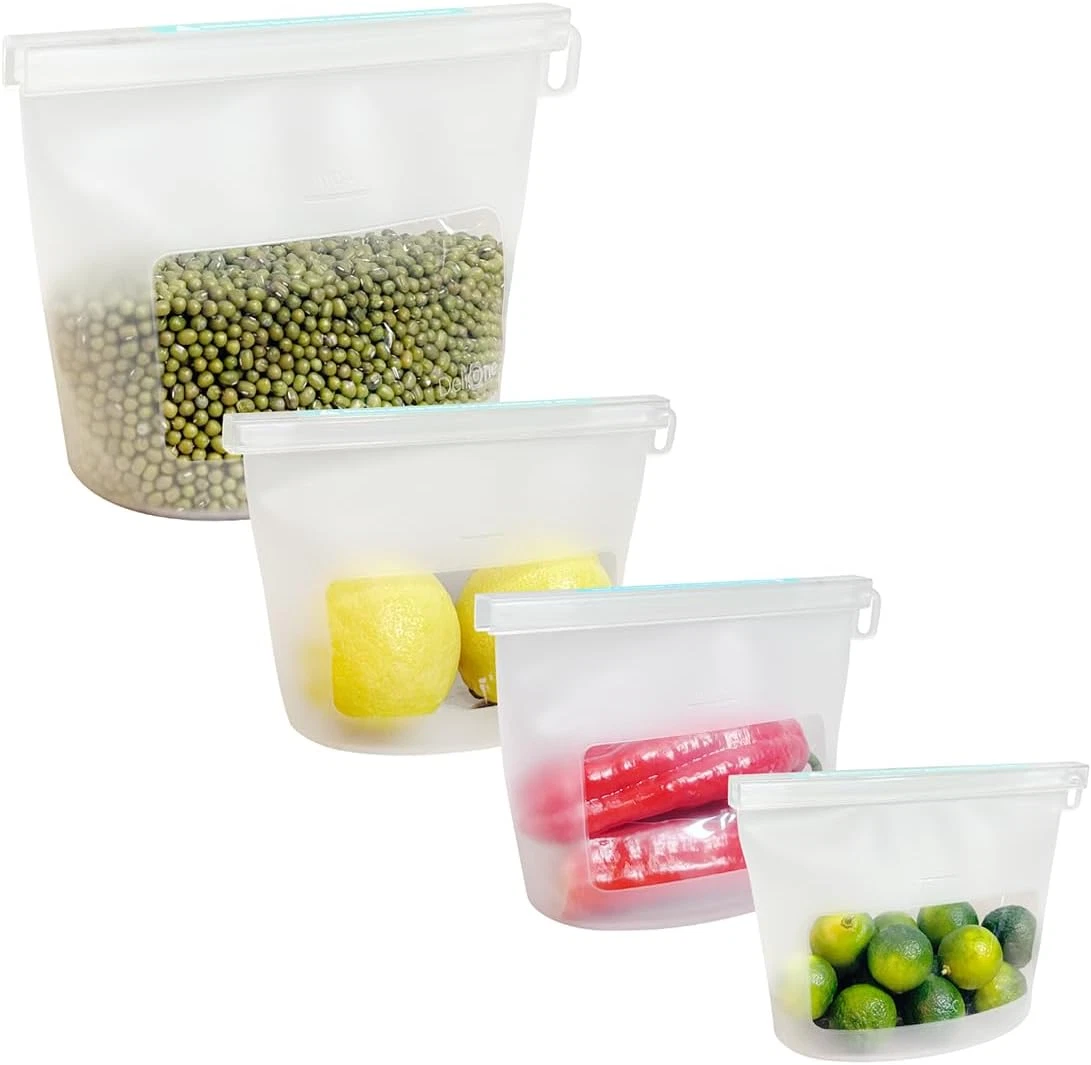 Reusable Silicone Food Storage Bags (Set of 4), Dishwasher Oven Microwave Freeze
Opens in a new wind