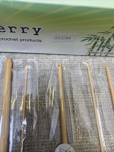 12pcs Bamboo Handle Crochet Hook Knit Craft Knitting Needle Weave Yarn 3-10mm - Picture 8 of 12