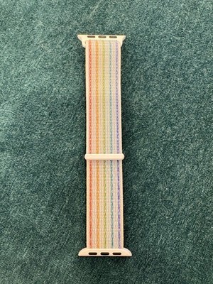 Apple Watch Sport Loop 40MM White / Rainbow Stripe MINT CONDITION
