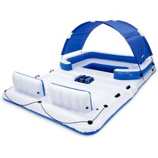 Bestway Hydro-Force Tropical Breeze 6 Person Inflatable Party Island Water Float