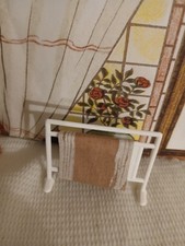1/16 Scale. Lundby Vintage Towel Rail. With Towel.