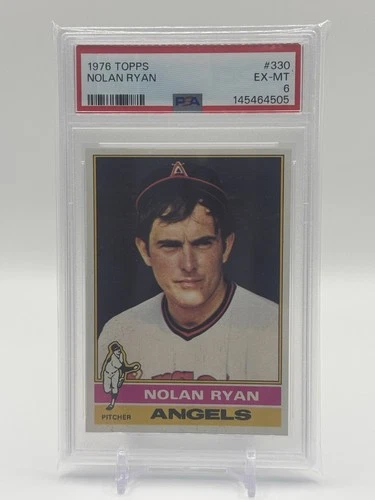 NOLAN RYAN 1976 Topps #330 California Angels - Freshly Graded PSA 6