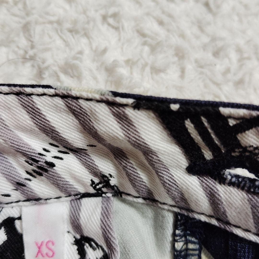 A Bathing Ape Cotton Diagonal Striped Pants Navy/White XS Waist 79cm thumbnail 8