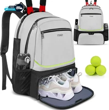 Tennis Bag Tennis Backpack for Women Men 2 Rackets with Insulated Pocket