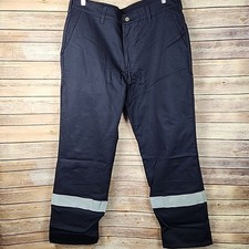Tyndale Mens 36x32 FR Blue Pants Arc Rated Flame Resistant Workwear Reflective