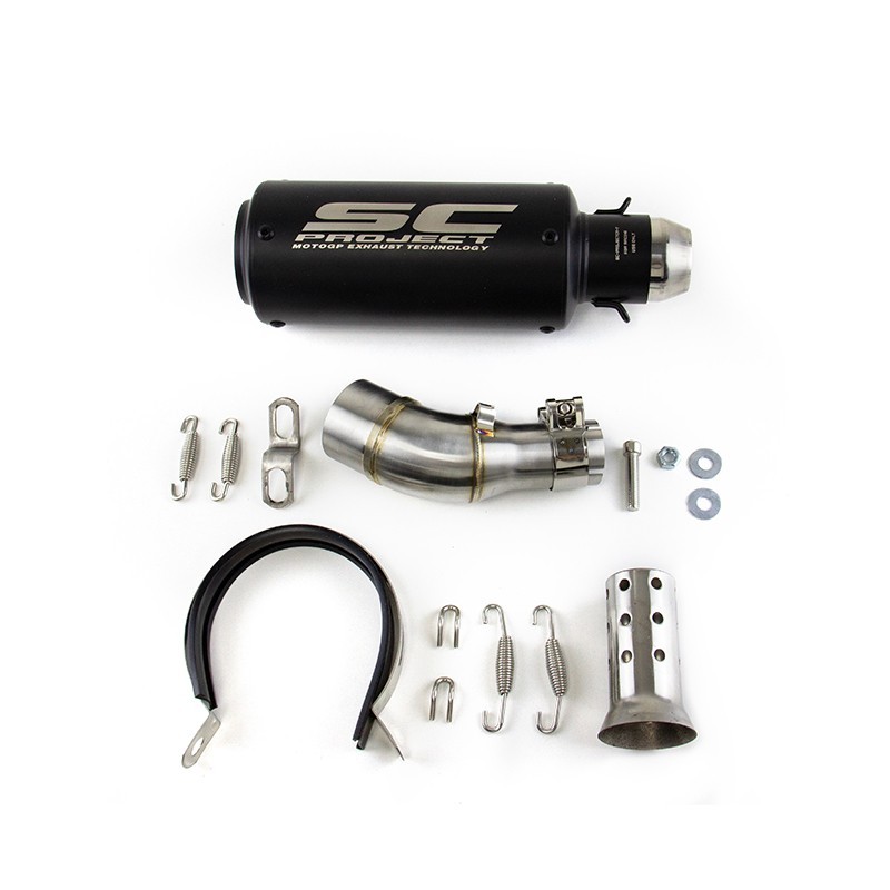 Slip for Yamaha MT-03 YZF R3 2015-2025 Exhaust Mid Tail Pipe Muffler Tips Black