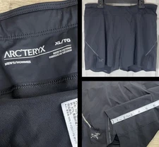 Arc’teryx Motus Lined Shorts Mens XL 6" Black Running Reflective Lightweight EUC
