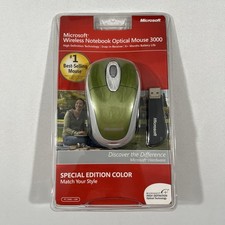 Microsoft Notebook Wireless Optical Mouse 3000 Green - NEW