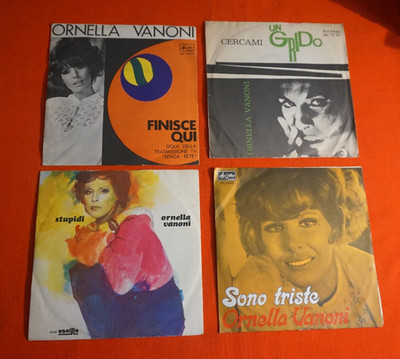 Lot 4 Lp 45 Runden Ornella Vanoni landet hier suche mich blöd bin traurig