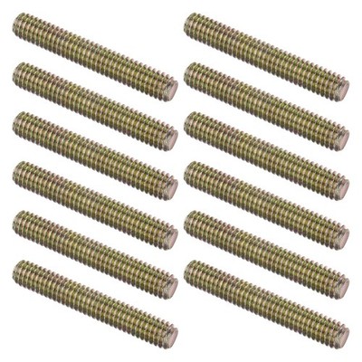 12pcs Fully All Threaded Rod [5/16''-18 Thread x 4'' Length], for Furniture Use