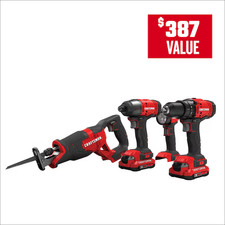 Craftsman 20v Max Cmck400d2 4- Power Tool Combo Kit 2-batteries 1 Charger Craftsman 20v Max Cmck400d2 4- Power Tool Combo Kit 2-batteries 1 Charger