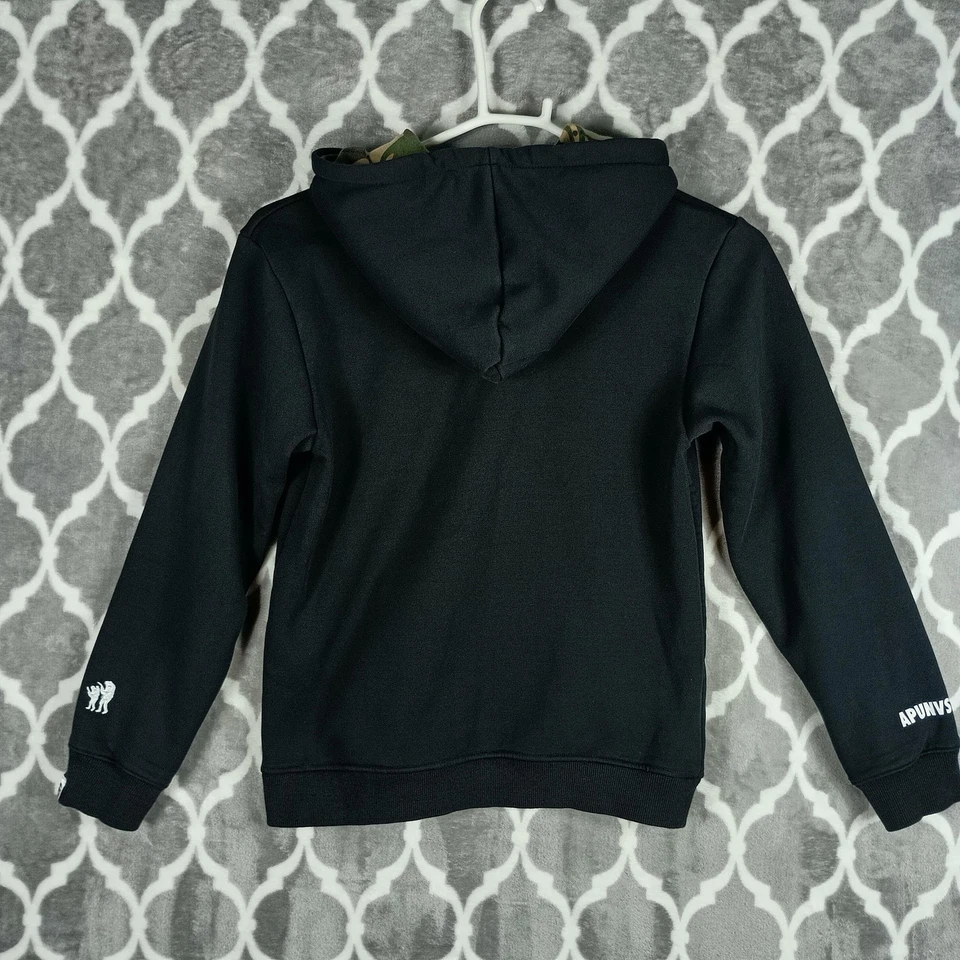 Aape By A Bathing Ape Sudadera con Capucha Niños Grande 150 Negro Camuflaje Cremallera Sudadera Chaqueta Foto 2 de 4