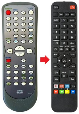 Fernbedienung passend für FUNAI DPVR2600 | DPVR2605 | DPVR4600