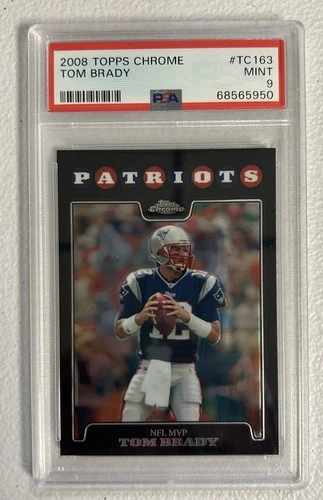(MA6) 2008 TOPPS CHROME TOM BRADY #TC163 NEW ENGLAND PATRIOTS PSA 9 MINT