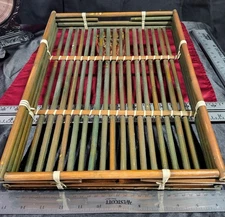 Handcrafted Bamboo Tray Rustic Eco Serving Display Herb Drying Board Home Dec