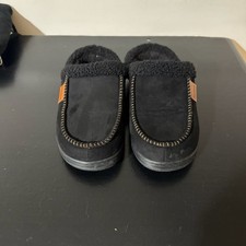 Pmoiste Men's Moccasin House Slippers with Memory Foam and Faux Fur Lining