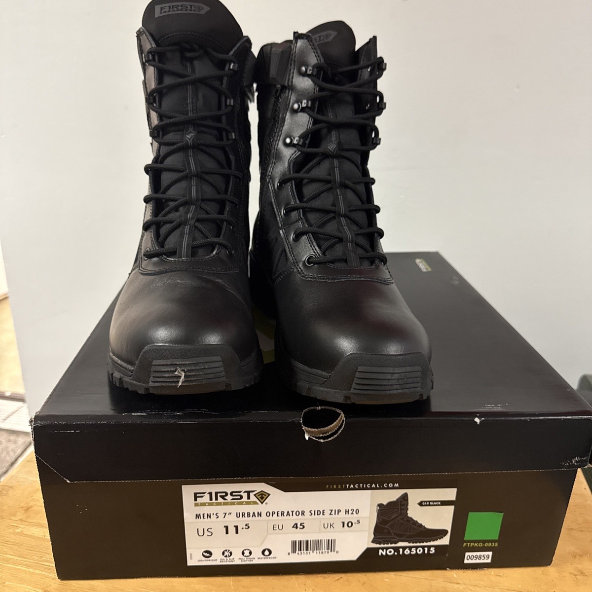 First Tactical Urban Operator Side Zip Black Lace-Up Men’s Tactical Boots 7 Men main image 2