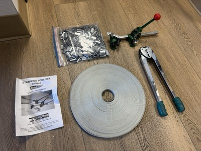 #ad LARGE COMPLETE SET STRAPPING TOOL SET #42661 HARBOR FREIGHT $20.00