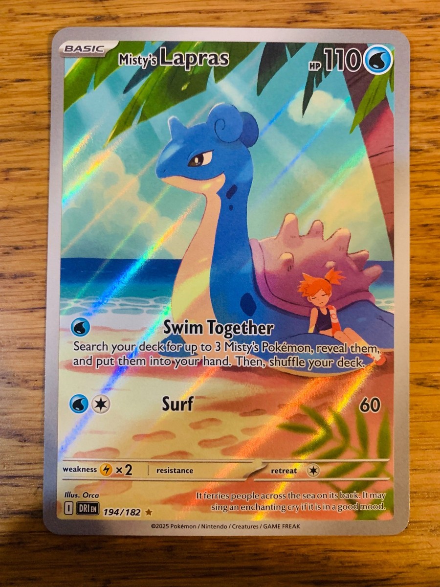 N-MINT! Misty's Lapras (194/182) Destined Rivals Illustration Rare