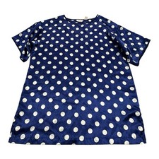 VTG Victoria s Secret Gold Label Blue Satin Sleep Shirt Pajama Nightgown S