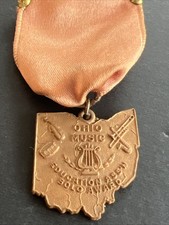 Raro nastro medaglia vintage OMEA Ohio Music Education Association SOLO AWARD