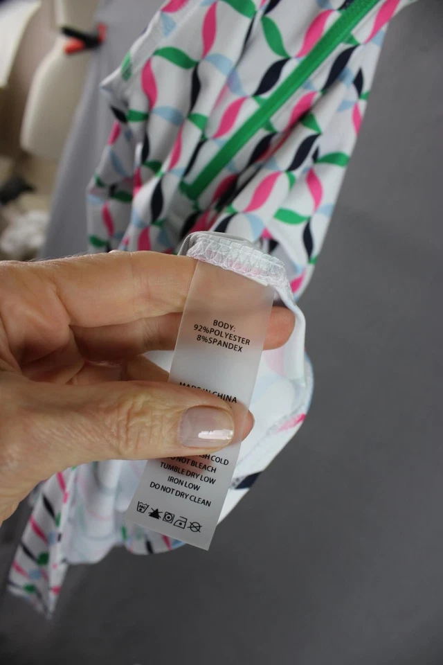 Jofit 女式全新带标签白色多 UPF 50+ 1/4 拉链长袖上衣衬衫 XL — 第 4/4 张图片