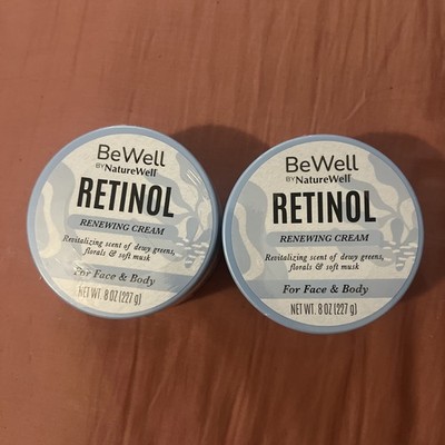 Be Well By NatureWell RETINOL RENEWING CREAM for Face & Body - 2 Pack, 8 OZ Each