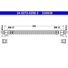 Bremsschlauch ATE 24.5272-0258.3 für Hyundai Getz