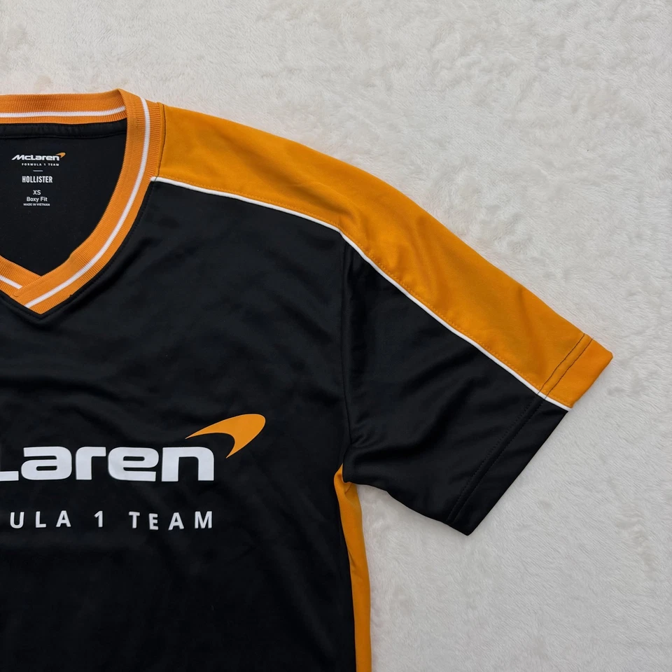 McLaren Formula 1 Team Hollister Shirt Mens XS Black Orange Lando Norris LN4 F1 - Image 3 of 4