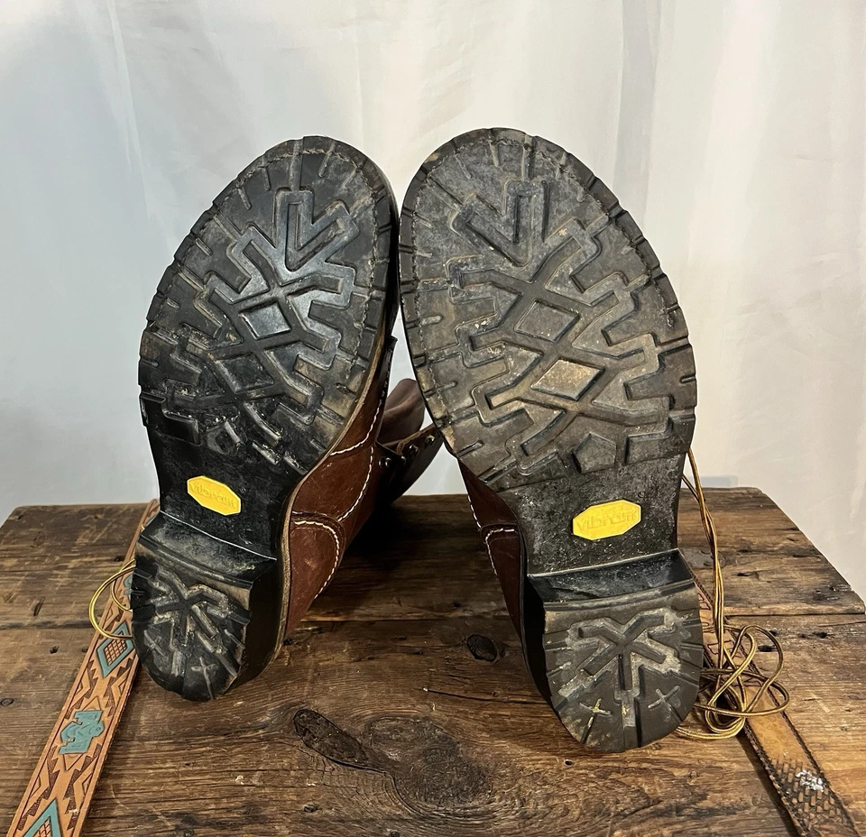 Botas Wesco Talla 12 (D) 10” Marrón Whisky, Motociclista, Lineman Suela Vibram Foto 2 de 4