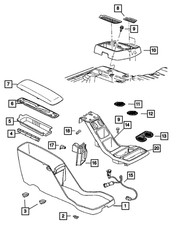 Genuine Mopar Floor Console Plate Ue151dhaf