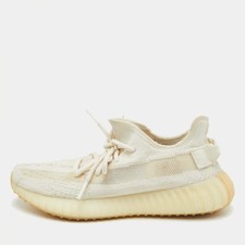 Yeezy x Adidas Bone Boost 350 V2 Size 39 13 White Knit Fabric Lace Up Sneakers