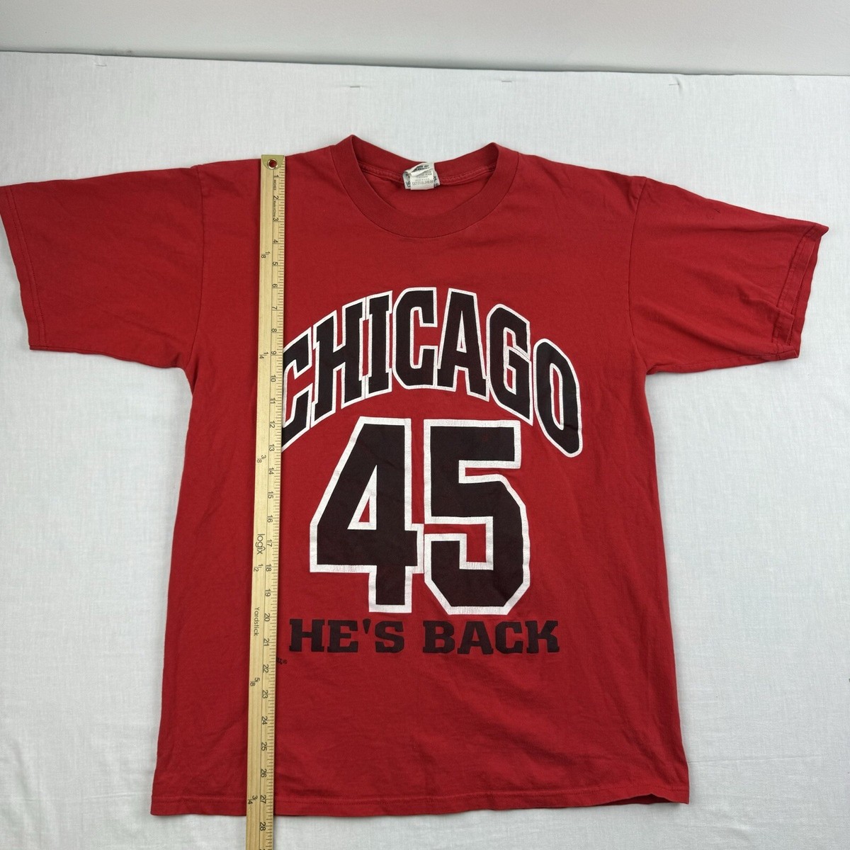 Vintage Chicago Bulls Michael Jordan Shirt Adult XL Red Hes Back
