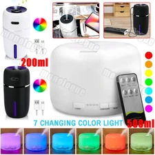 500ML Remote LED Air Humidifier Essential Oil Diffuser Aromatherapy Air Purifier