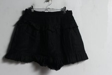 Aje Womens Tiered Frill Mini Shorts -black - Size 8 (i46)
