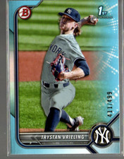 2022 Bowman Draft Sky Blue #BD43 Trystan Vrieling /499