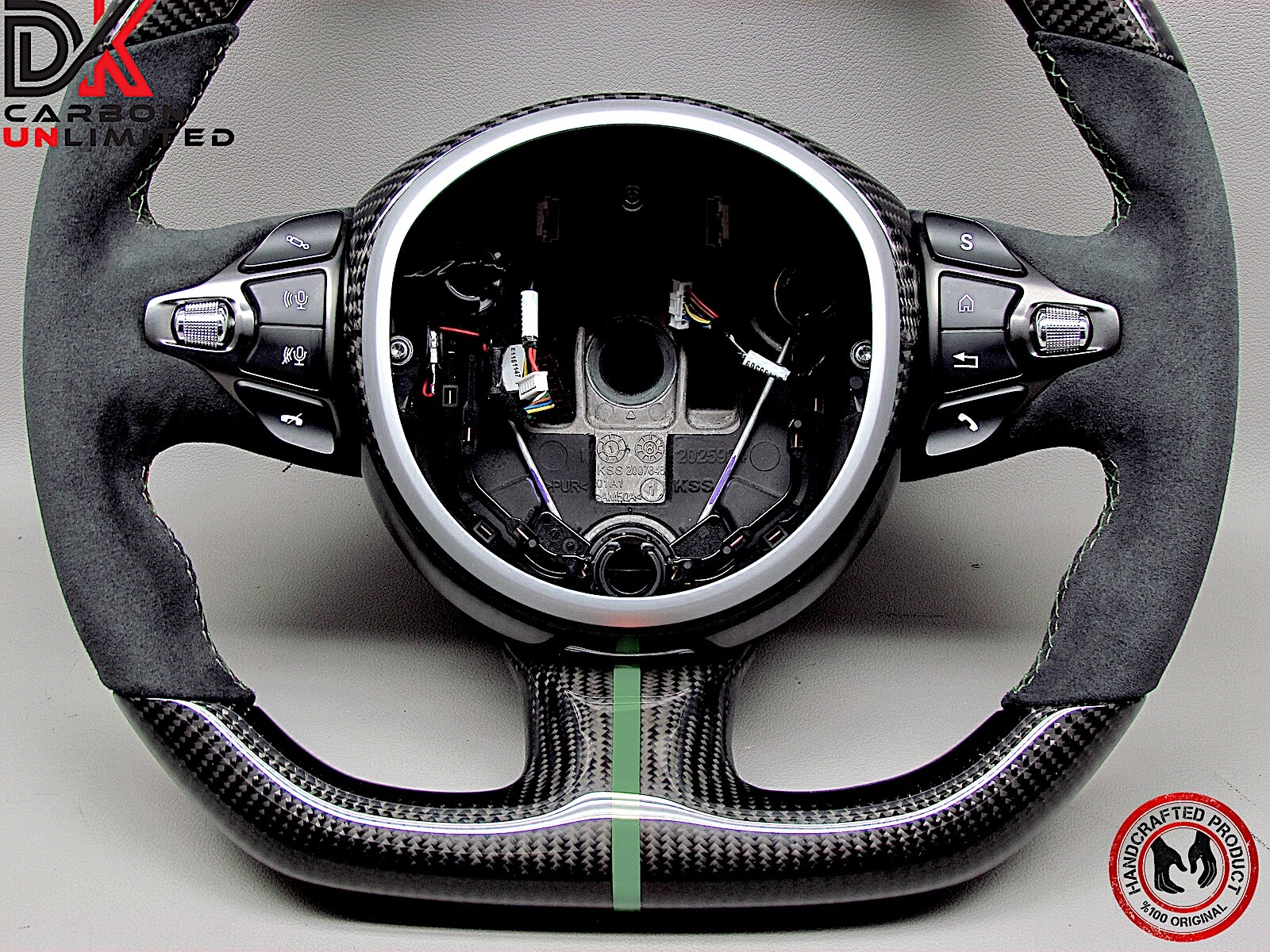 Aston Martin DBS DB11 Vantage British Racing Green Ring Carbon Steering Wheel v4