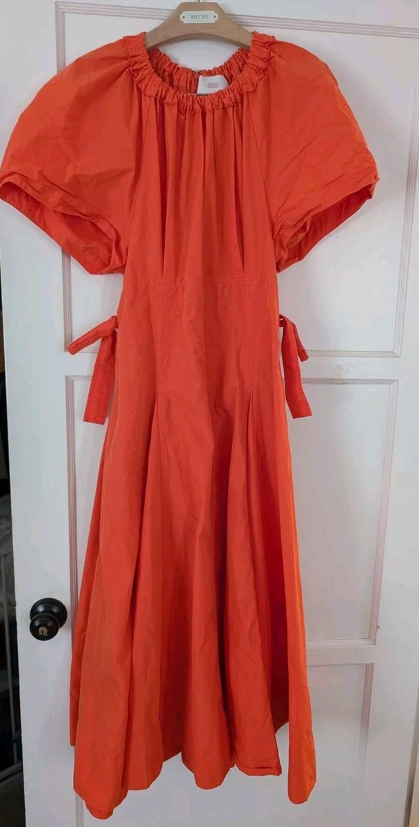 phillip lim 3.1 Ladybug Poplin Dress Size 6 Orange Red $725
