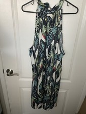 Shein Curve Women’s Plus Size Halter Dress Tropical Print Size 4XL