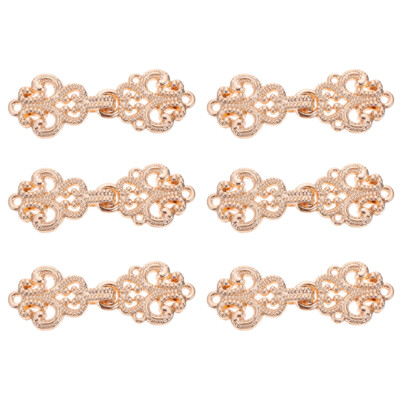 6 Pairs Fabric Fasteners Frog Button Closures Buckle Switch