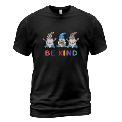 Be Kind Autism T-Shirt, Autism Support, Gift Men's Black T-Shirt S-3XL