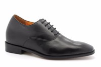 T.h. Shoes Mens Uk 7 To 7.5 Black Leather 7cm Elevator Smart Formal Oxford Shoes T.h. Shoes Mens Uk 7 To 7.5 Black Leather 7cm Elevator Smart Formal Oxford Shoes