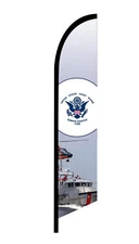 COAST GUARD DUPLEX PRINTED SWOOPER FEATHER FLAG BANNER SIGN KIT