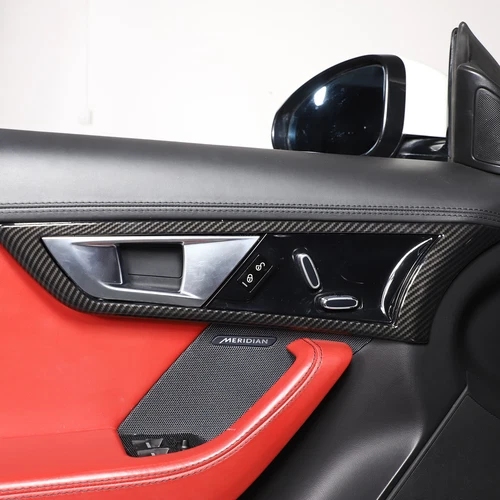 Cubierta de embellecedor de consola de tablero interior de fibra de carbono ABS para Jaguar F-TYPE 2013-2024 - Imagen 2 de 44