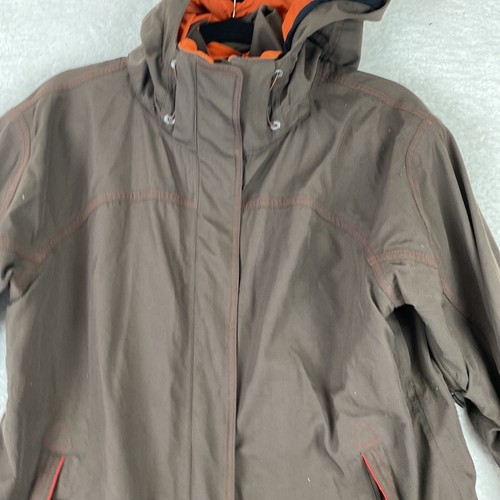 Marmot Large Brown Orange Shell Snow Ski Hooded Women Outdoor Jacket Hiking Coat - Picture 3 of 12